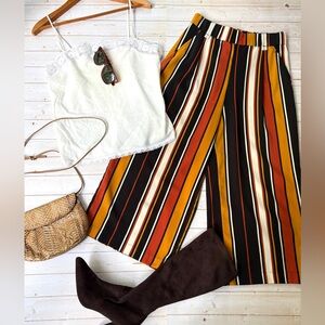 Zara stretch waist crop pants